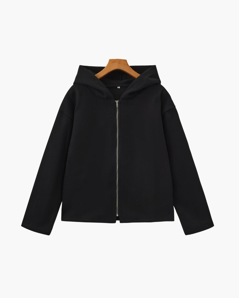 Marlow Wool Zip-Up Jacket with Hood