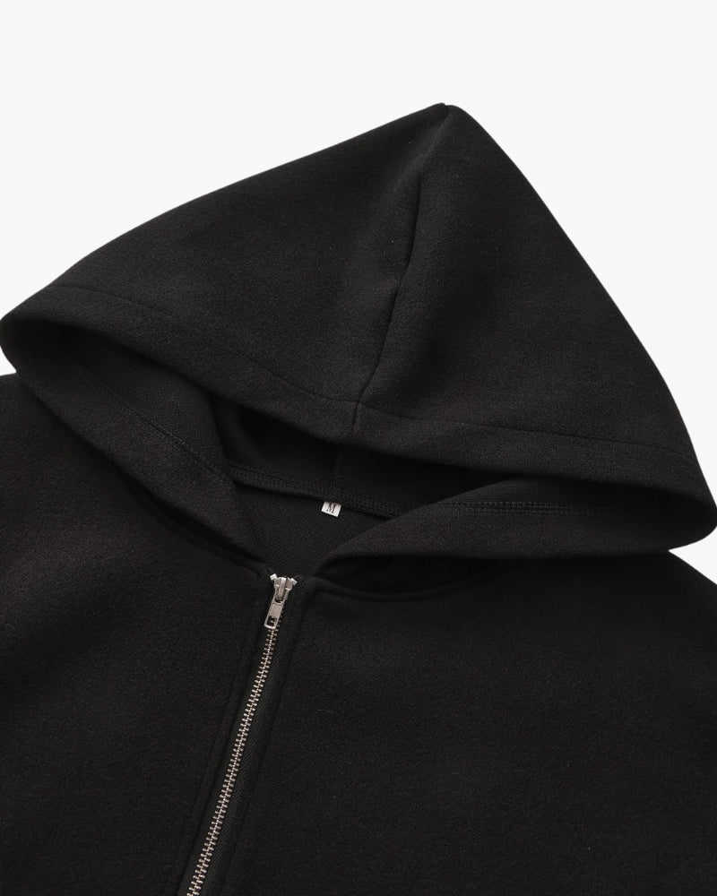 Marlow Wool Zip-Up Jacket with Hood