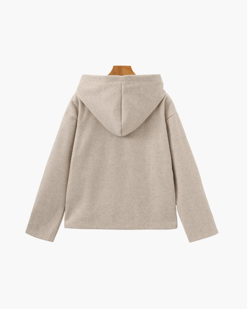 Marlow Wool Zip-Up Jacket with Hood