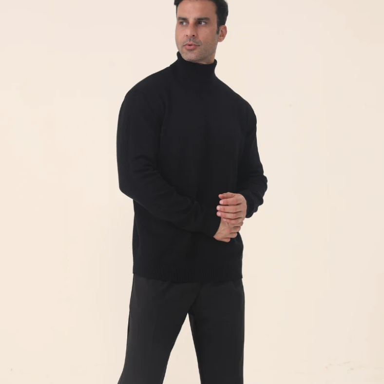 Merino wool turtleneck sweater