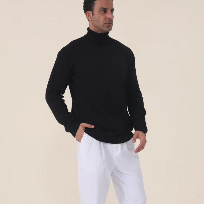 Merino wool turtleneck sweater