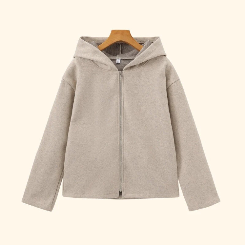 Marlow wool zip-up jacket with hood