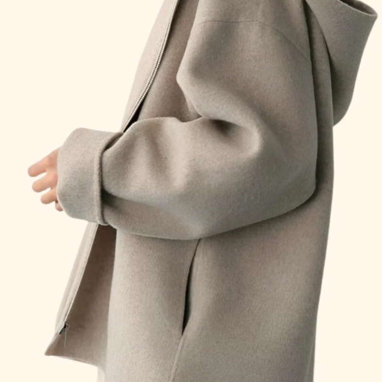 Marlow wool zip-up jacket with hood