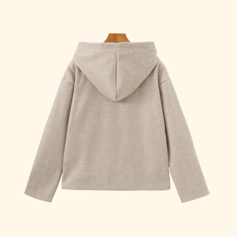 Marlow wool zip-up jacket with hood