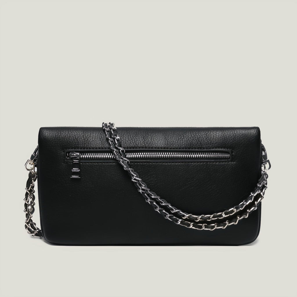 Shoulder bag with wing emblem