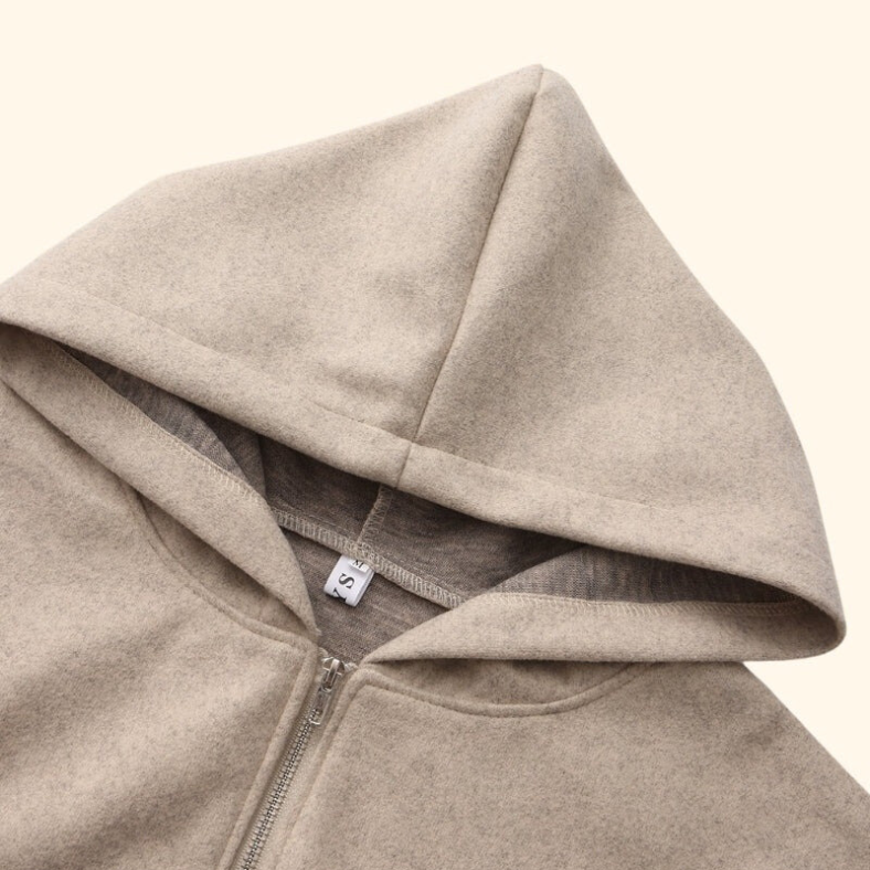 Marlow wool zip-up jacket with hood
