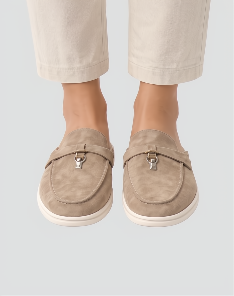 Elegant women’s suede mules