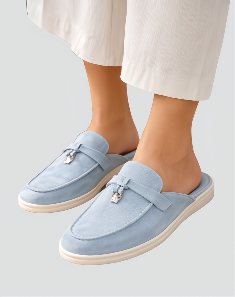 Elegant women’s suede mules