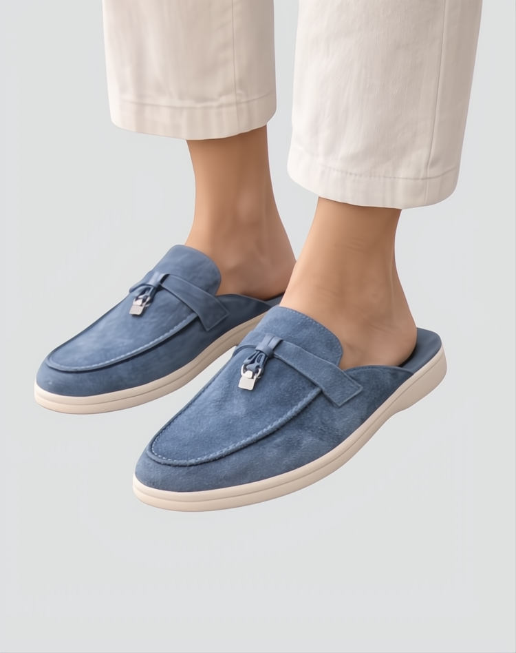 Elegant women’s suede mules