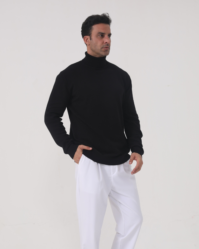 Merino Wool Turtleneck Sweater