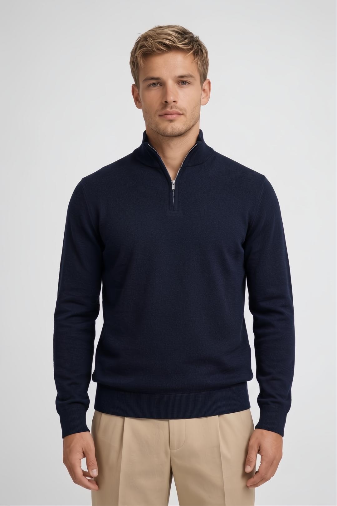 Men's Jumper - Classic Half-Zip Style | Casual
