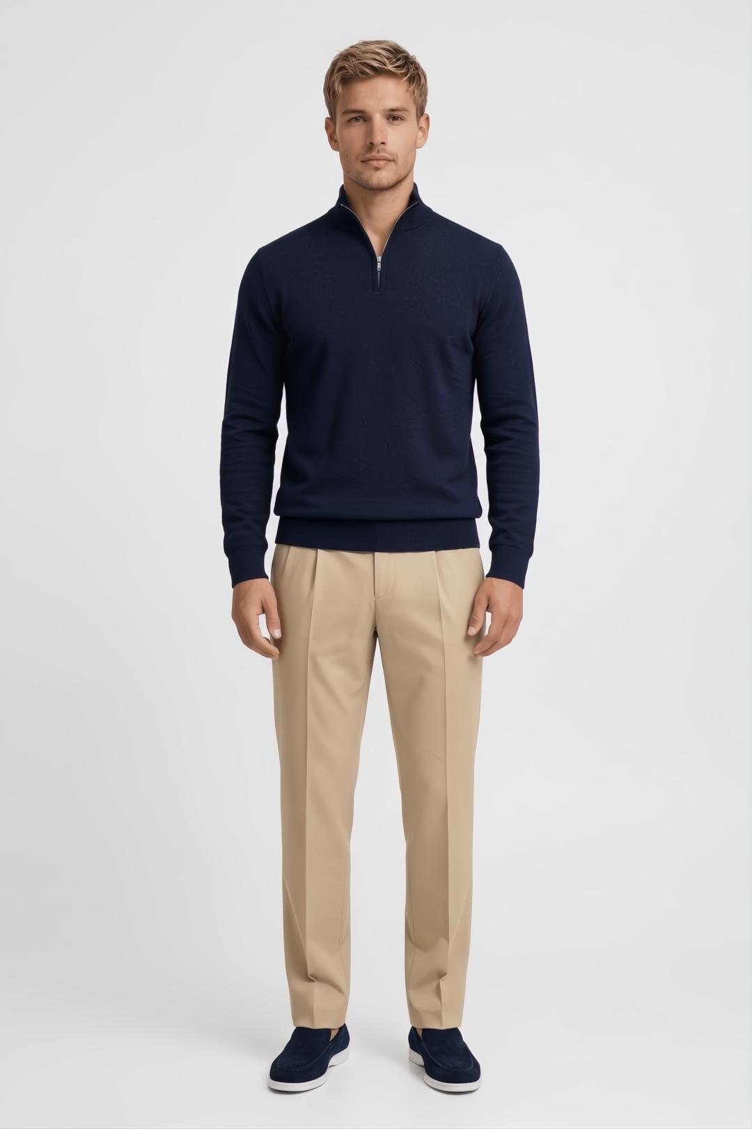 Men's Jumper - Classic Half-Zip Style | Casual